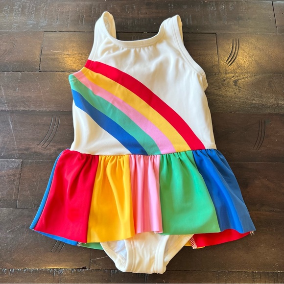 Hanna Andersson NWOT Rainbow One Piece Swimsuit - Picture 1 of 3